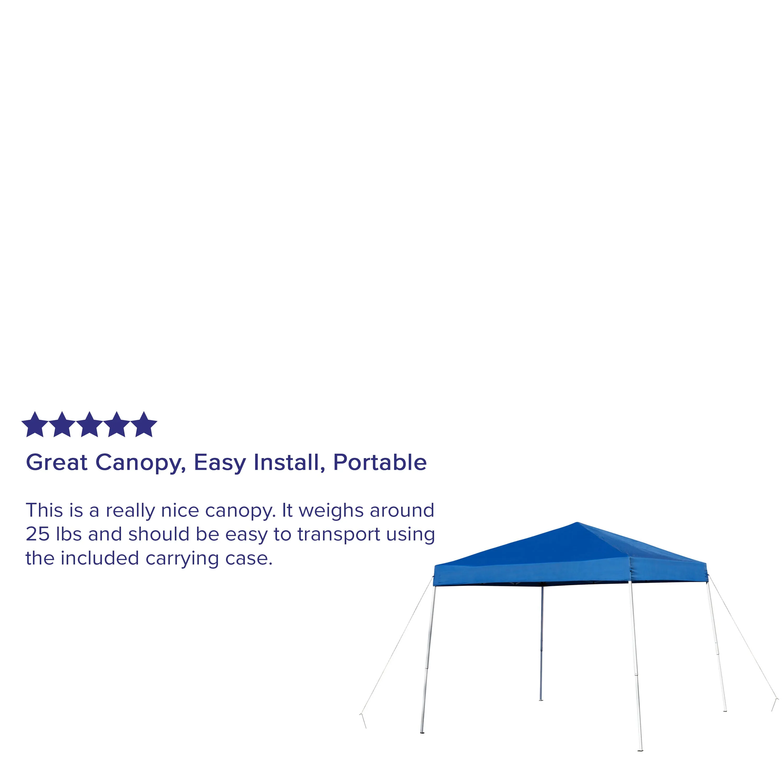 10'x10' Blue Pop Up Canopy JJ-GZ1010-BL-GG