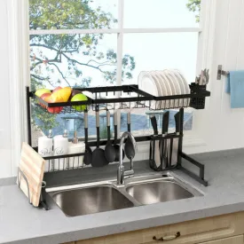 2 Tier Stainless Steel Over Sink Dish Drainer