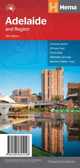 Adelaide & Region Road Map (9th Edition) by Hema Maps