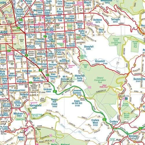 Adelaide & Region Road Map (9th Edition) by Hema Maps