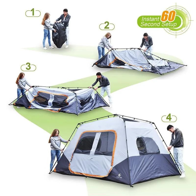 ALPHA CAMP Camping Tent 6/8 Person Instant Family Tent