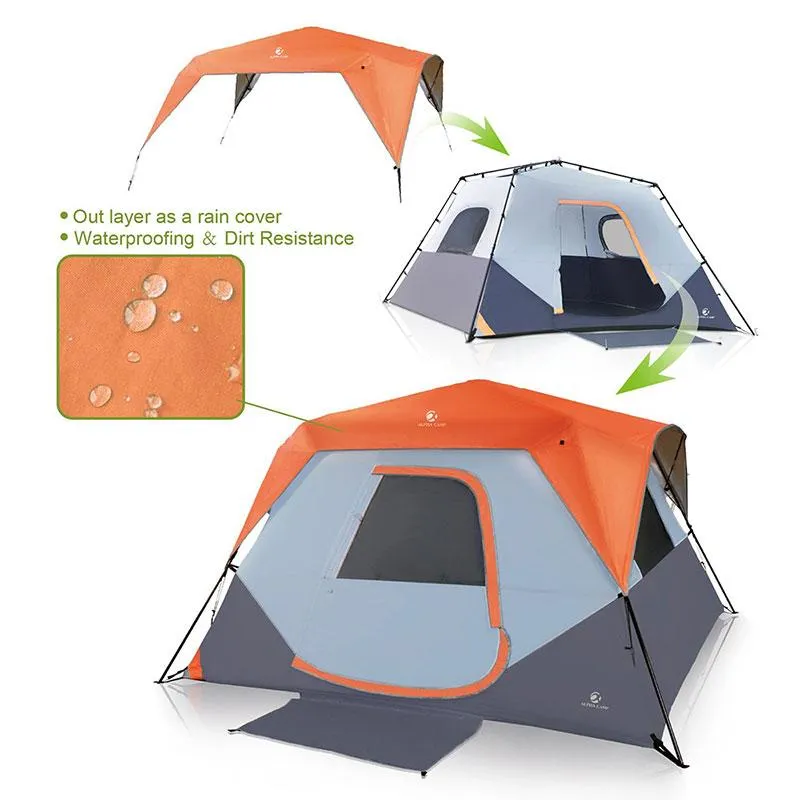 ALPHA CAMP Camping Tent 6/8 Person Instant Family Tent