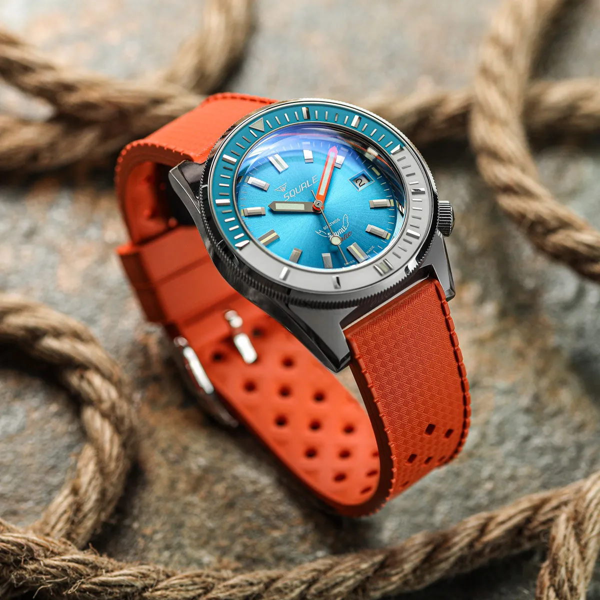 AquaTropic Rubber Watch Strap (MKII) - Sunset Orange