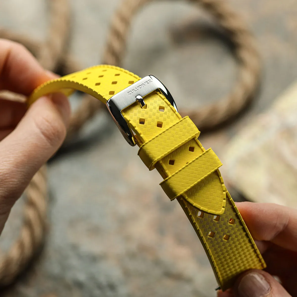 AquaTropic Rubber Watch Strap (MKII) - Sunset Orange