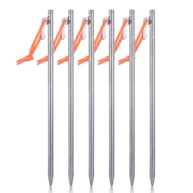 Boundless Voyage  Titanium alloy Tent Stake for Outdoor Camping 35CM Tent Pegs Lightweight 6PCS