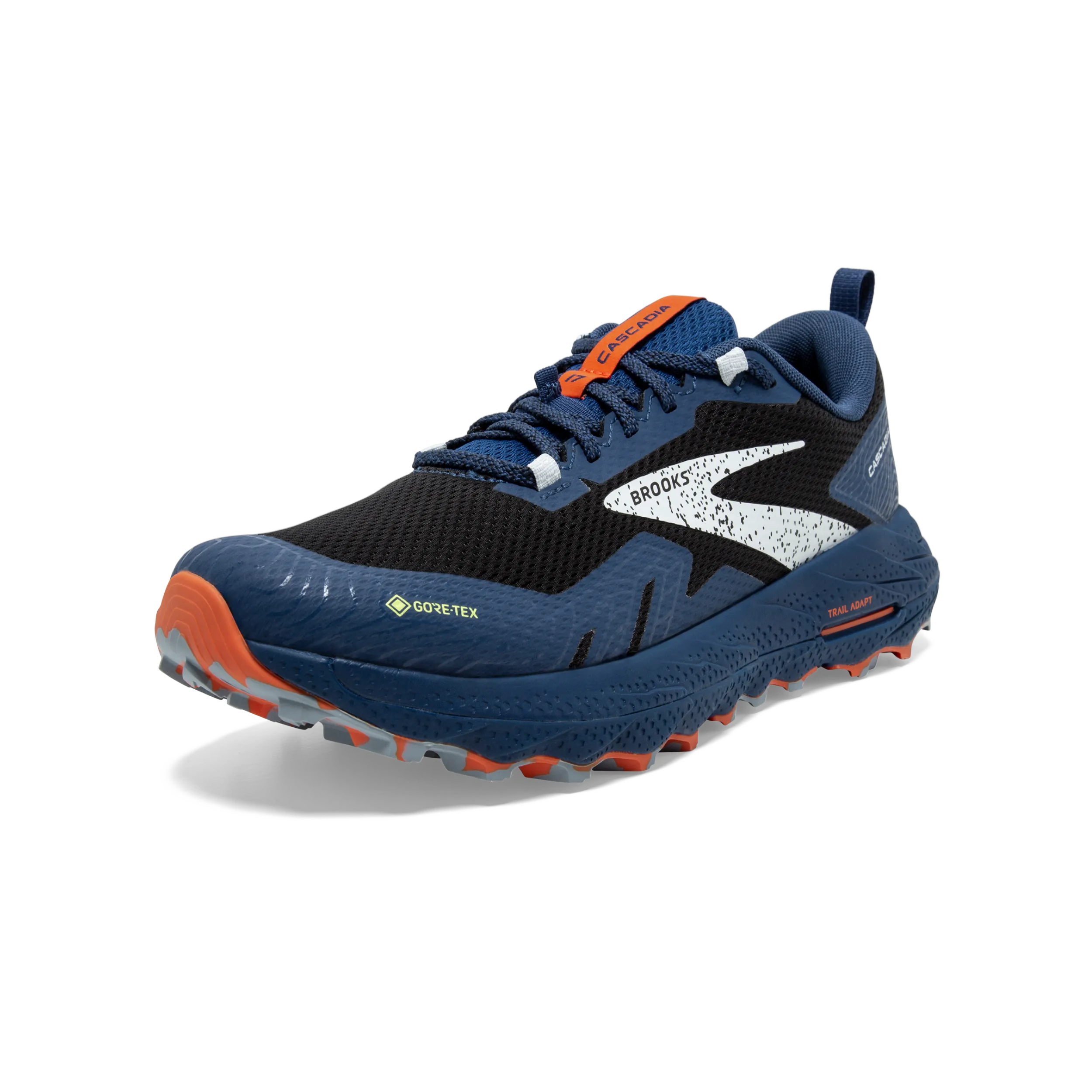 Brooks Cascadia 17 GTX (D Width) - Black/ Blue/ Firecracker (Mens)