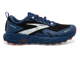 Brooks Cascadia 17 GTX (D Width) - Black/ Blue/ Firecracker (Mens)