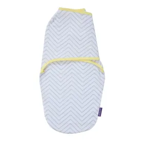 Clevamama Baby Swaddle to Sleep Wrap (White Chevron) - Newborn Size: 0-3 Months