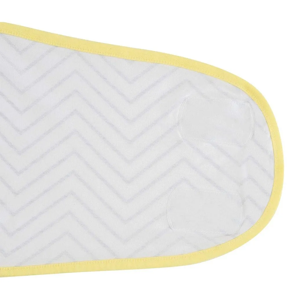 Clevamama Baby Swaddle to Sleep Wrap (White Chevron) - Newborn Size: 0-3 Months