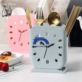 Clock Utensils Holder