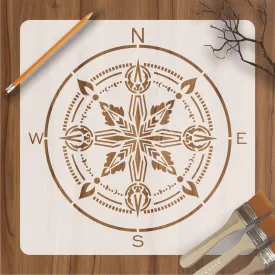 Compass Mandala Reusable Stencil For Canvas And Wall Painting