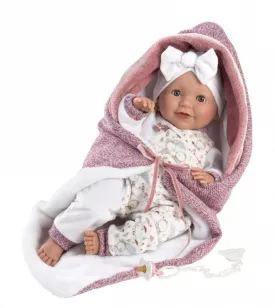 Doll 74040 Baby Doll In A Pink Sleeping Bag 42Cm