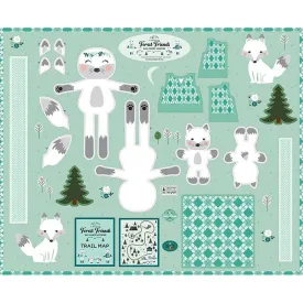 Forest Friends Doll Panel Vixen Arctic Fox