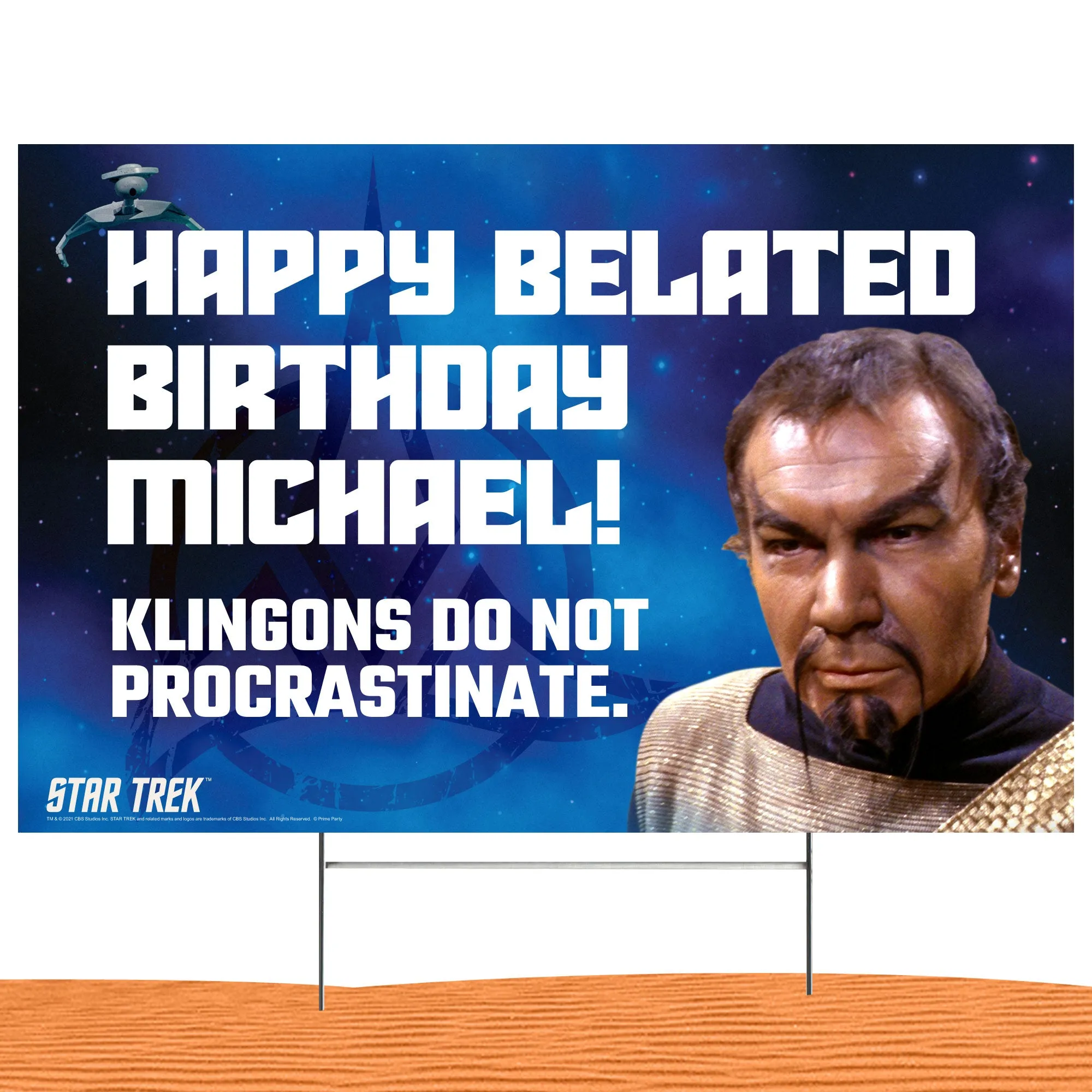 Klingon Personalized Yard Sign, Star Trek