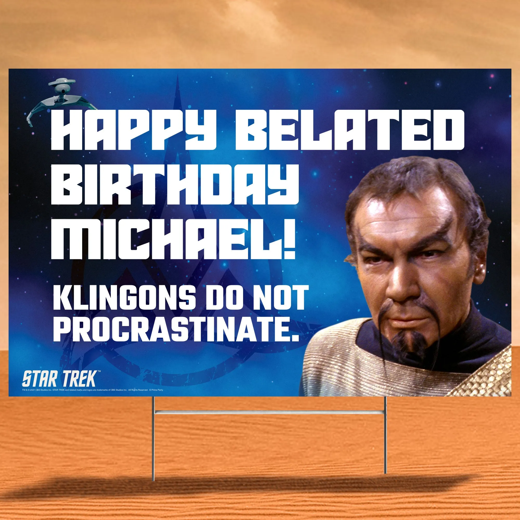 Klingon Personalized Yard Sign, Star Trek