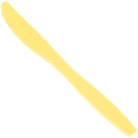 Light Yellow Heavy Weight Plastic Knives | 24ct