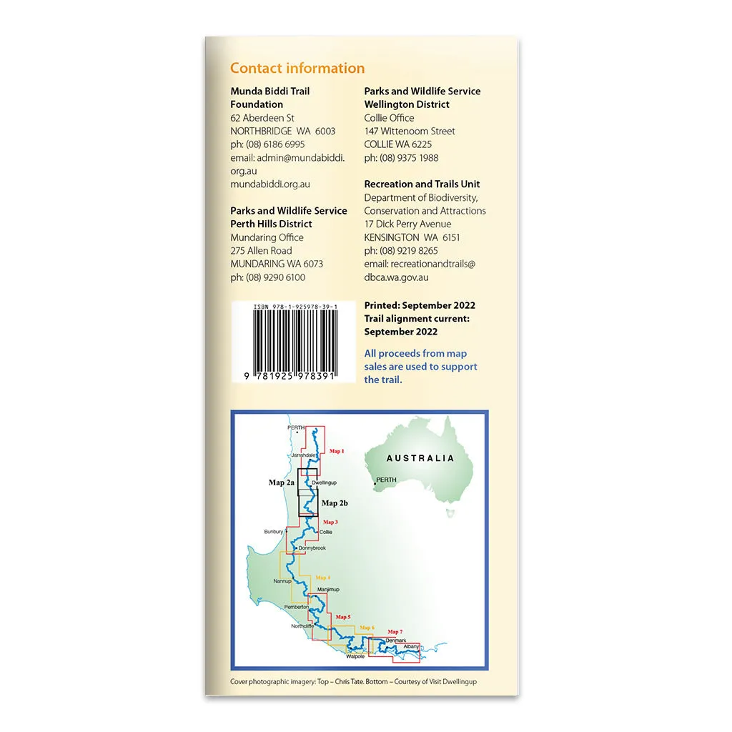 Munda Biddi Trail Map 2 - Dandalup Campsite to Harvey-Quindanning Road