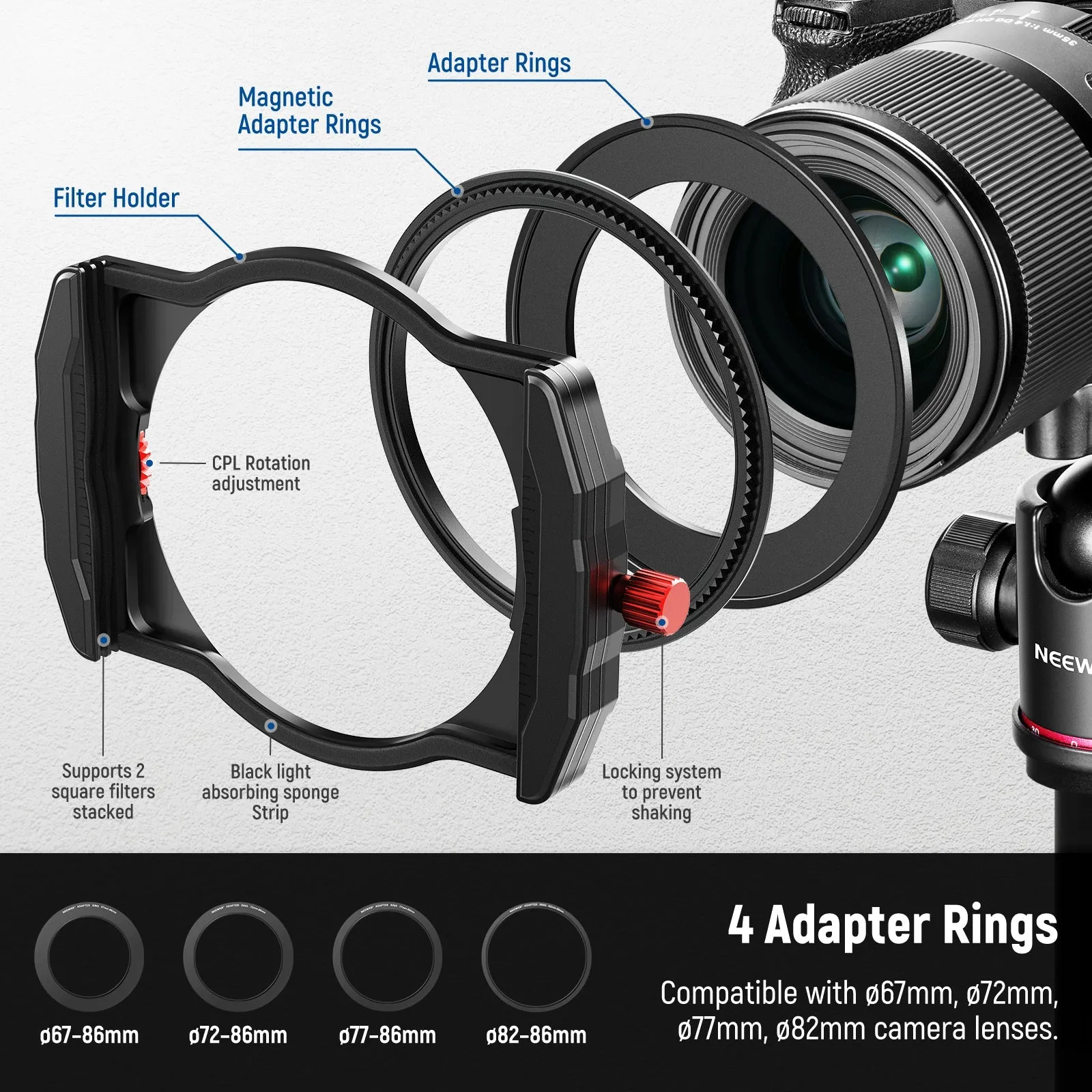 NEEWER Pro Square ND Filter Kit System