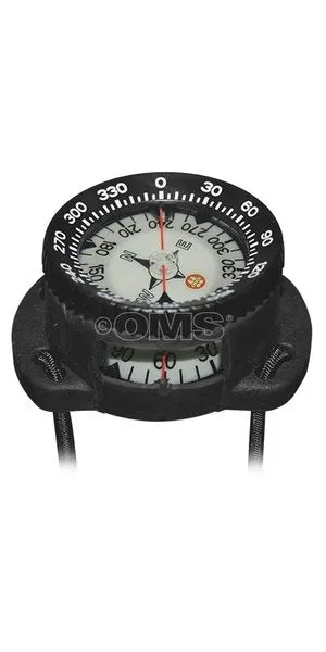 OMS Compass with Wrist Gauge Mount (w/ Bungee)