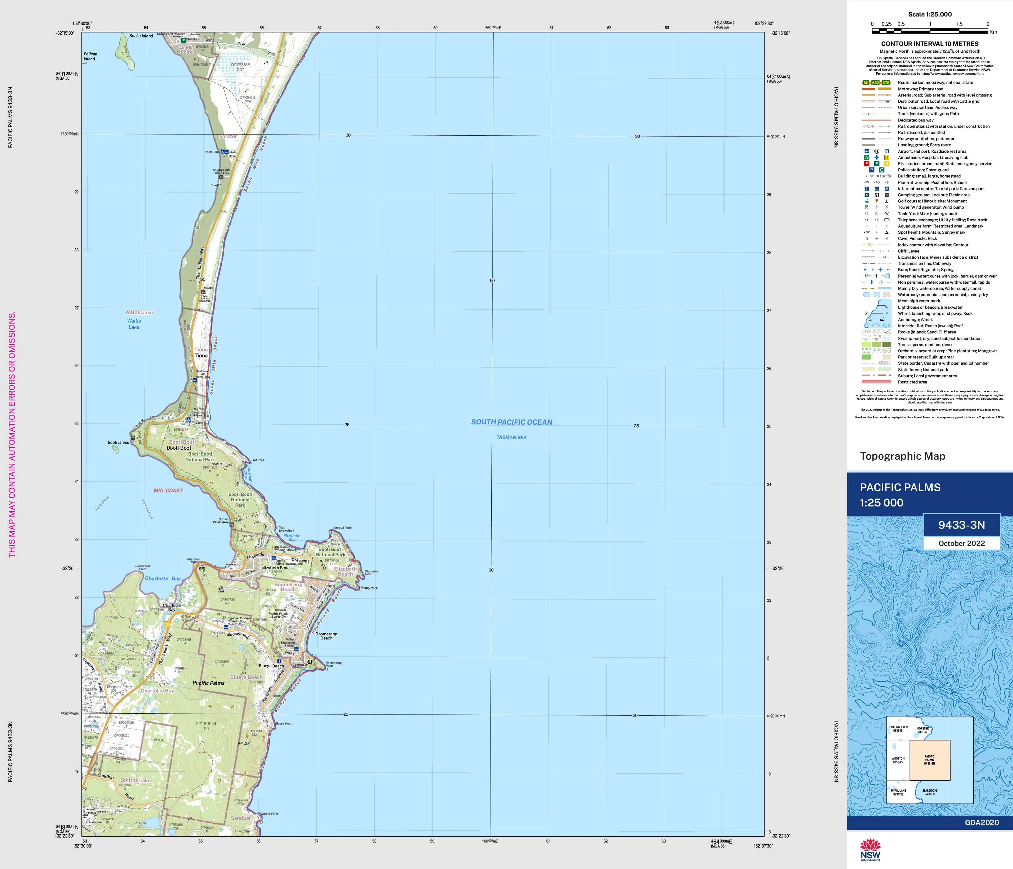 Pacific Palms 9433-3N Topographic Map 1:25k