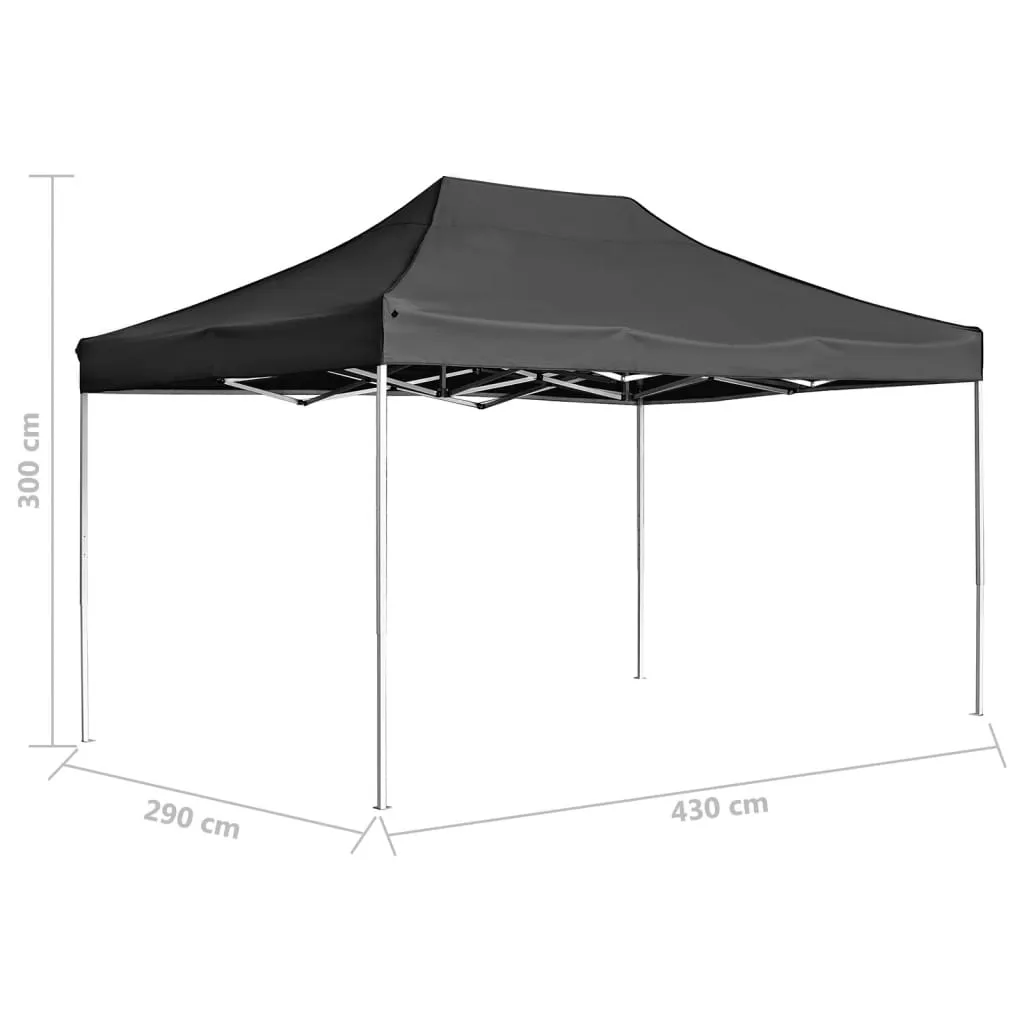 Professional Folding Party Tent Aluminium 4.5x3 m Anthracite