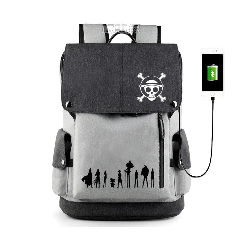 Riman One Piece Peripheral Printing Backpack Teenagers Student Schoolbag USB Computer Bag Good Quality Schoolbag