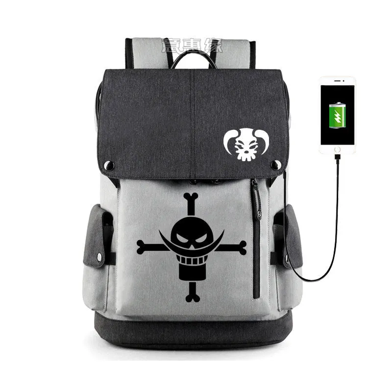 Riman One Piece Peripheral Printing Backpack Teenagers Student Schoolbag USB Computer Bag Good Quality Schoolbag