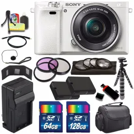 Sony Alpha a6000 Mirrorless Digital Camera with 16-50mm Lens (White)   Battery   Charger   196GB Bundle 9 - Internationa