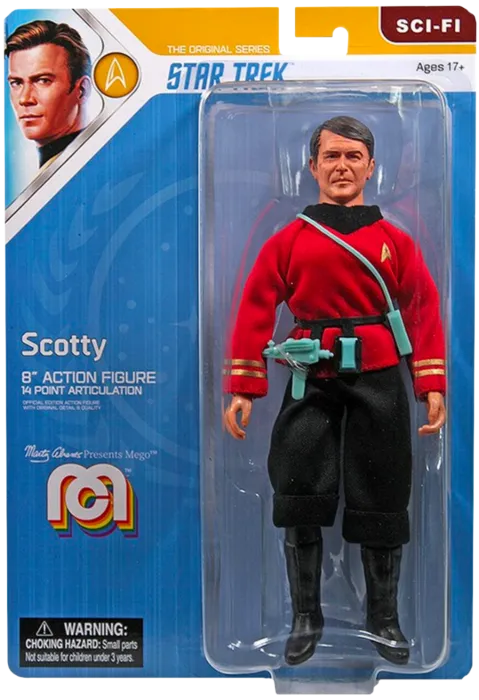 Star Trek Scotty, 8" Action Figure, MEGO Sci-Fi