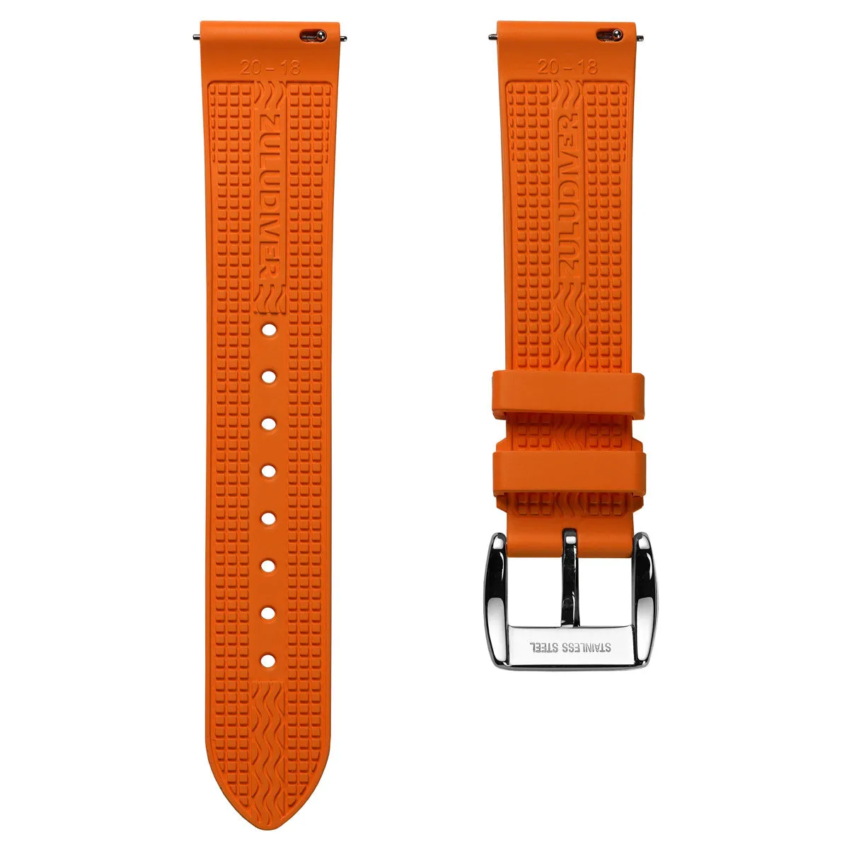 StormTropic Rubber Watch Strap (MKII) - Sunset Orange