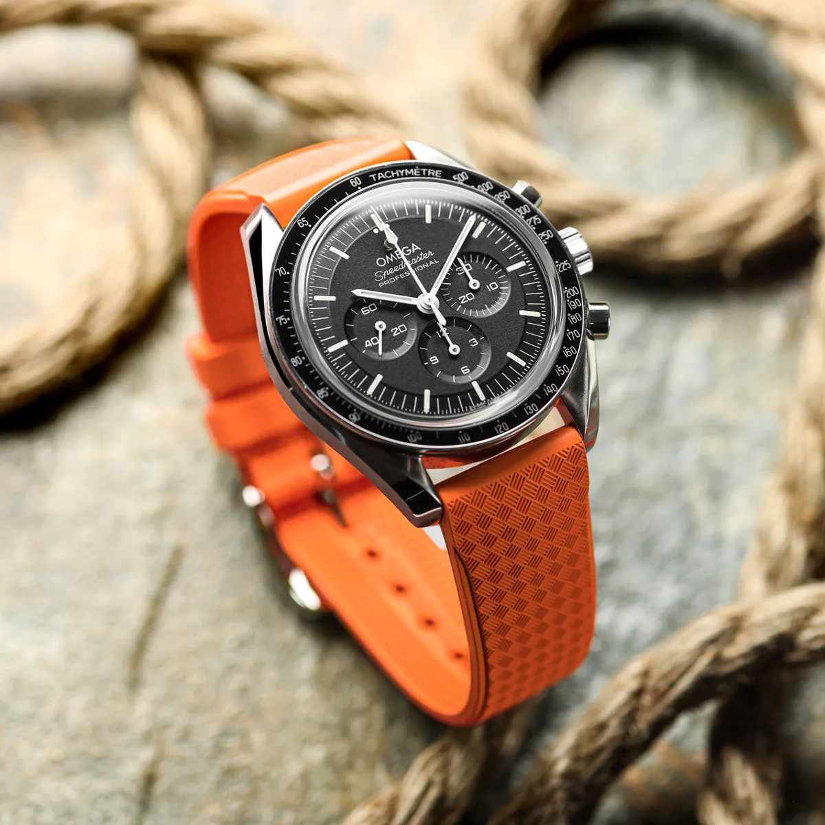 StormTropic Rubber Watch Strap (MKII) - Sunset Orange