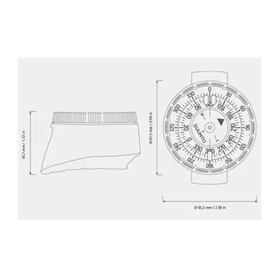 SUUNTO SK-8 WRIST DIVE COMPASS