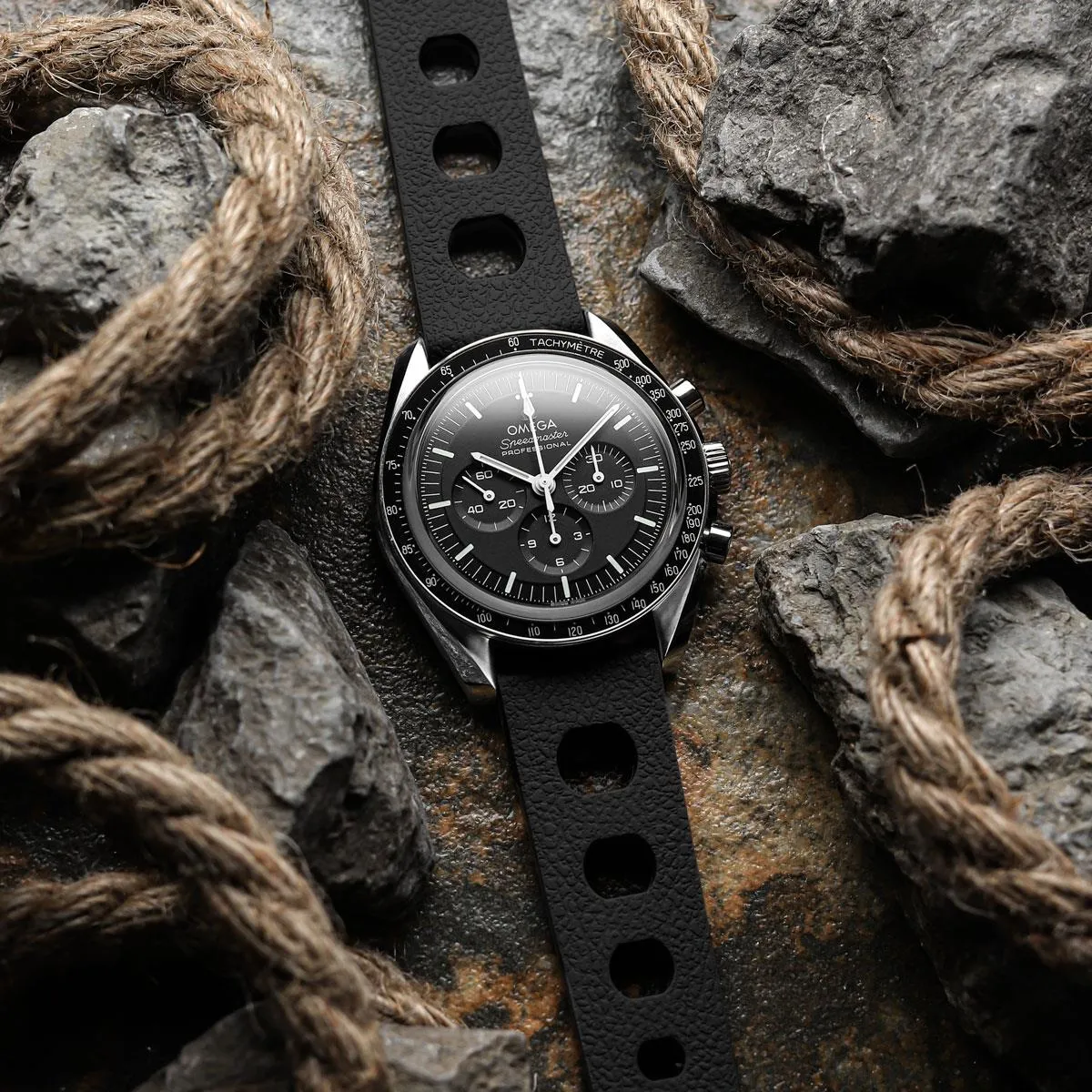 Tropical Regis FKM Rubber Watch Strap - Grey