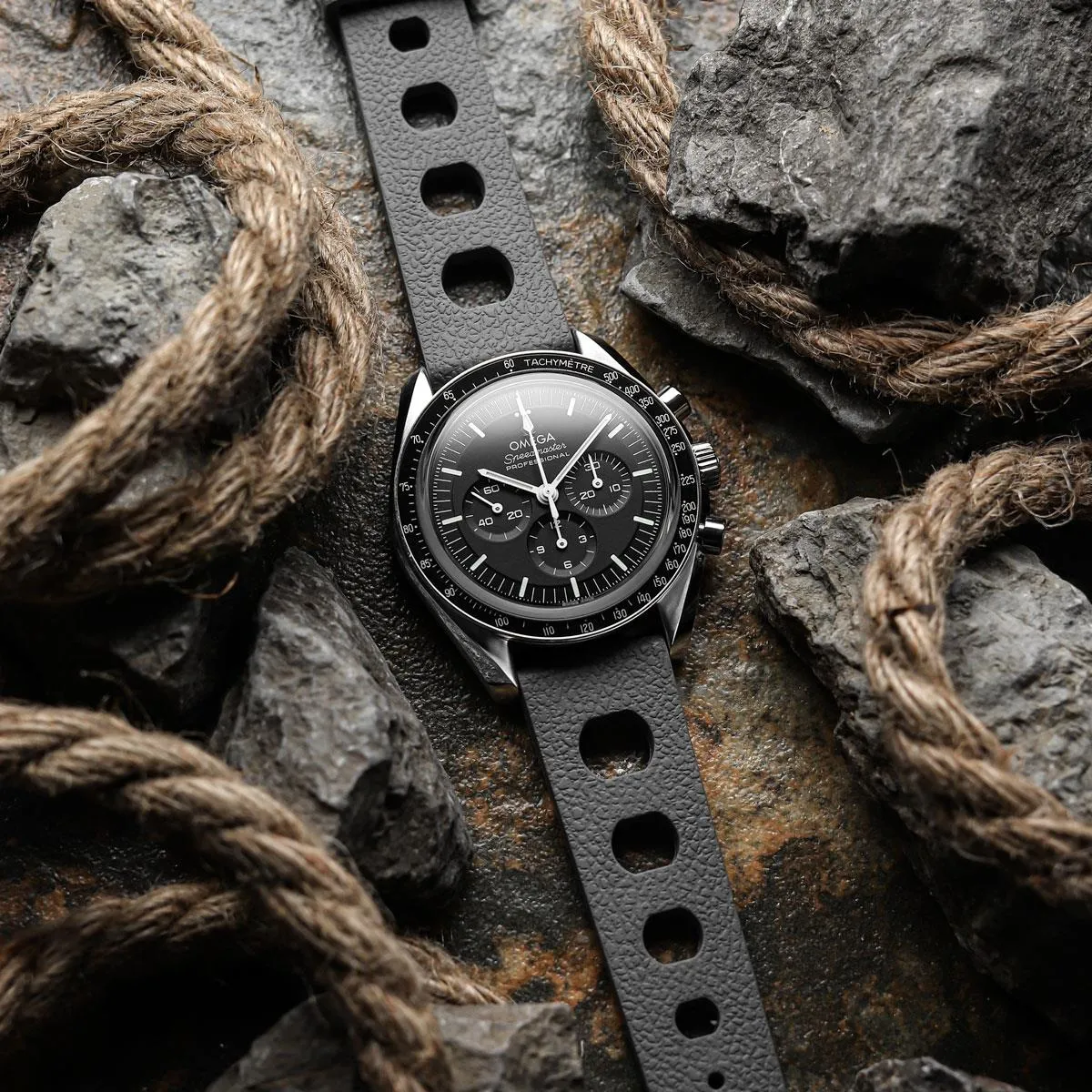 Tropical Regis FKM Rubber Watch Strap - Grey