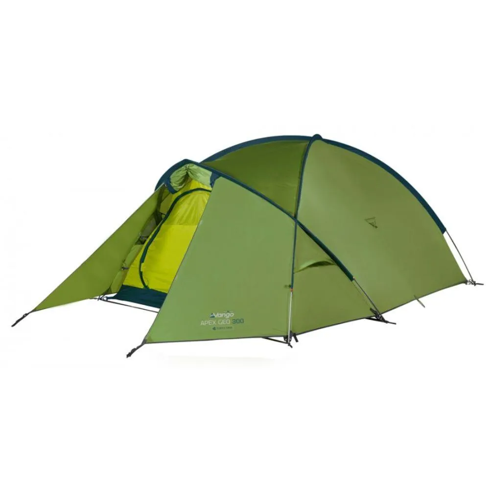 Vango Apex Geo 300 Tent - 3 Man Semi-Geodesic Trekking Tent (Pamir Green)